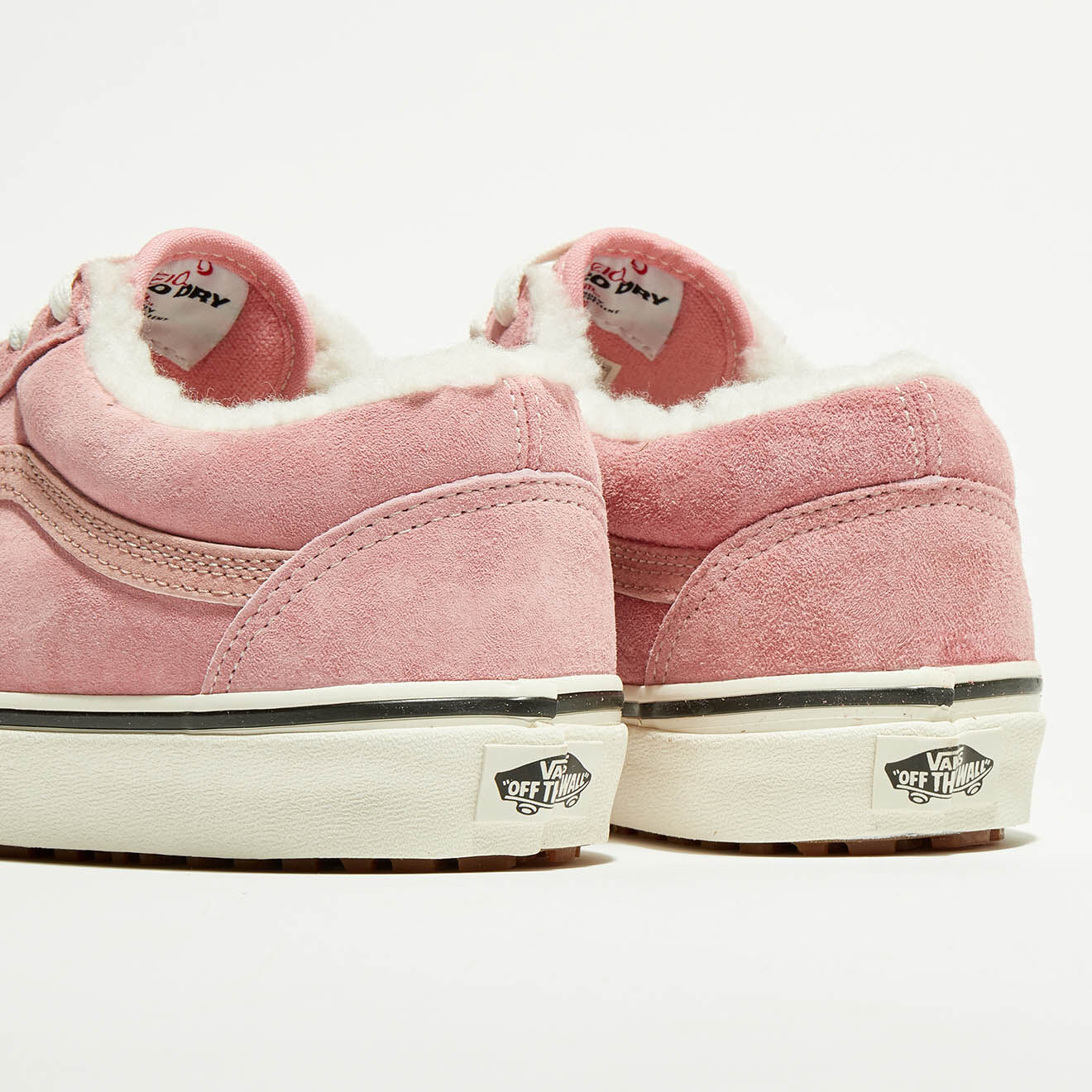Vans Sneakers fourrées en Velours de Cuir Old Skool Mte roses