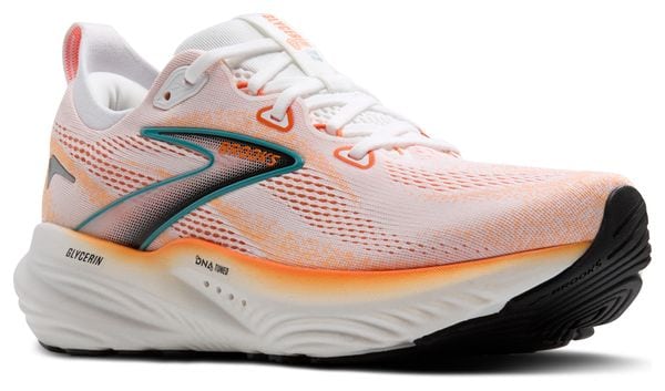 Chaussures Running Brooks Glycerin 22 Blanc/Orange Homme