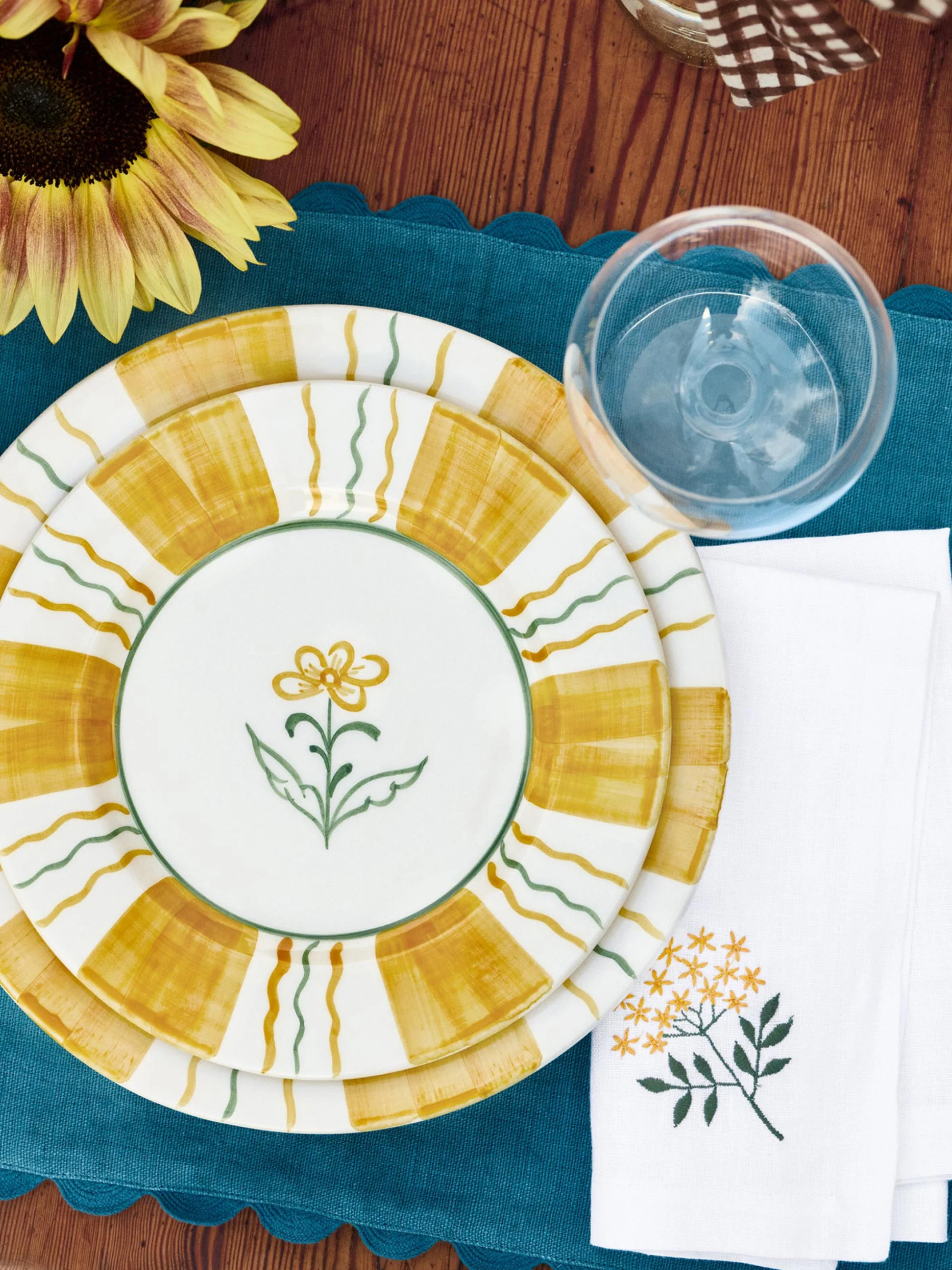 Handgemaakt placemat Willow van linnen