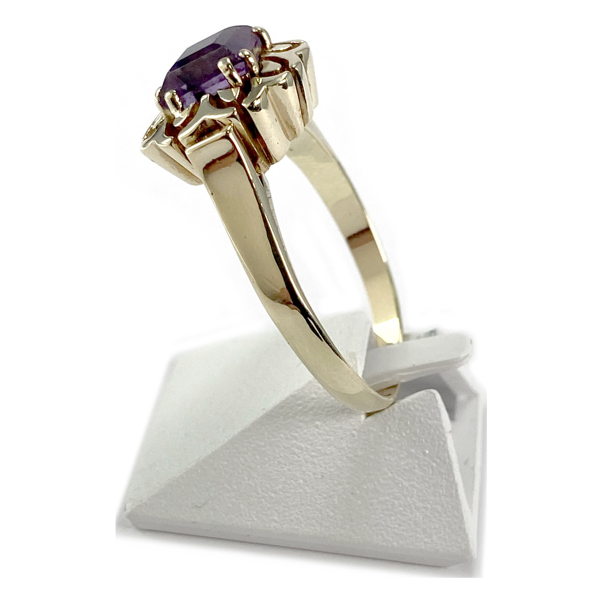 Bague d'occasion or 585 jaune améthyste