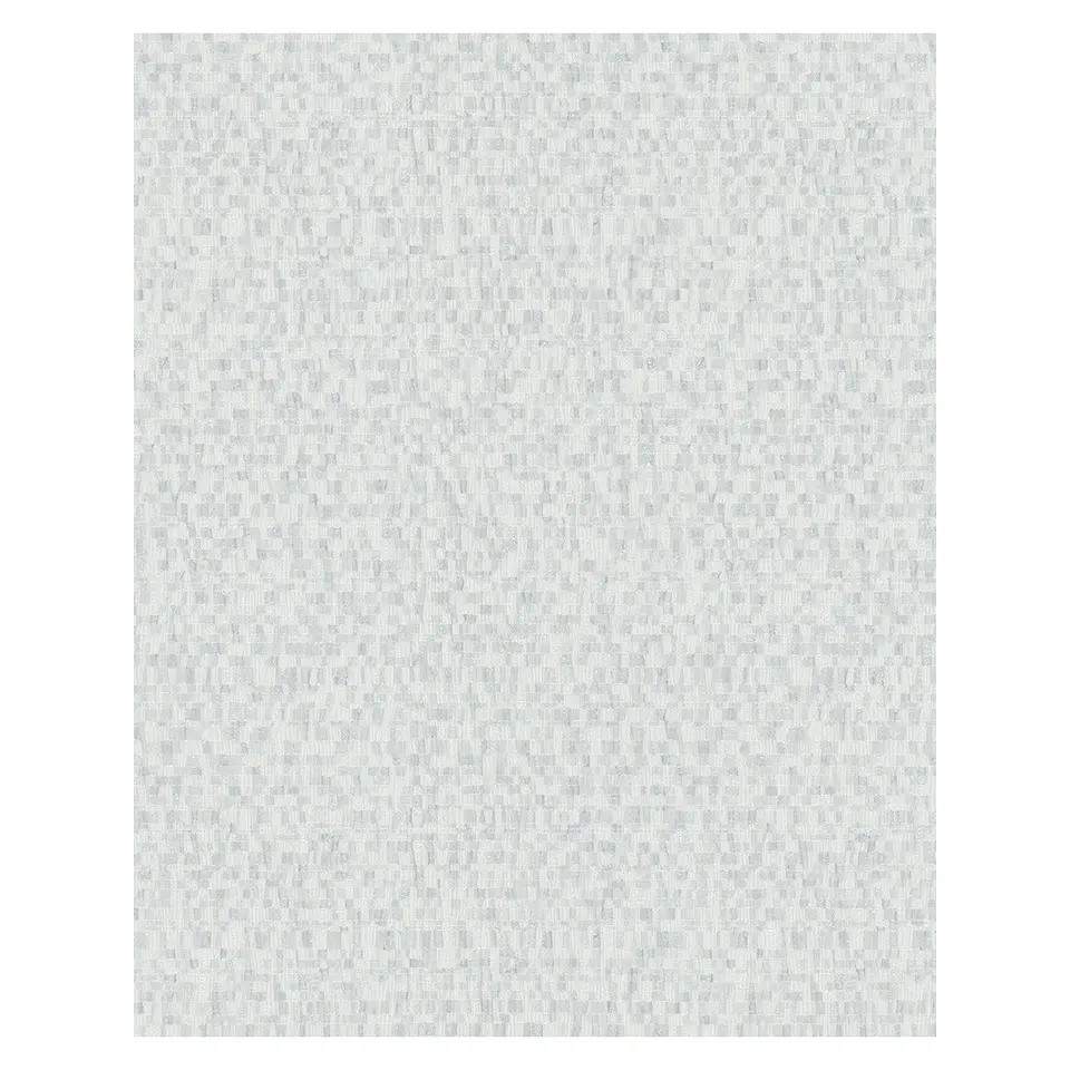 Dutch Wallcoverings - Loft uni/blokjes wit/grijs - 0,53x10,05m