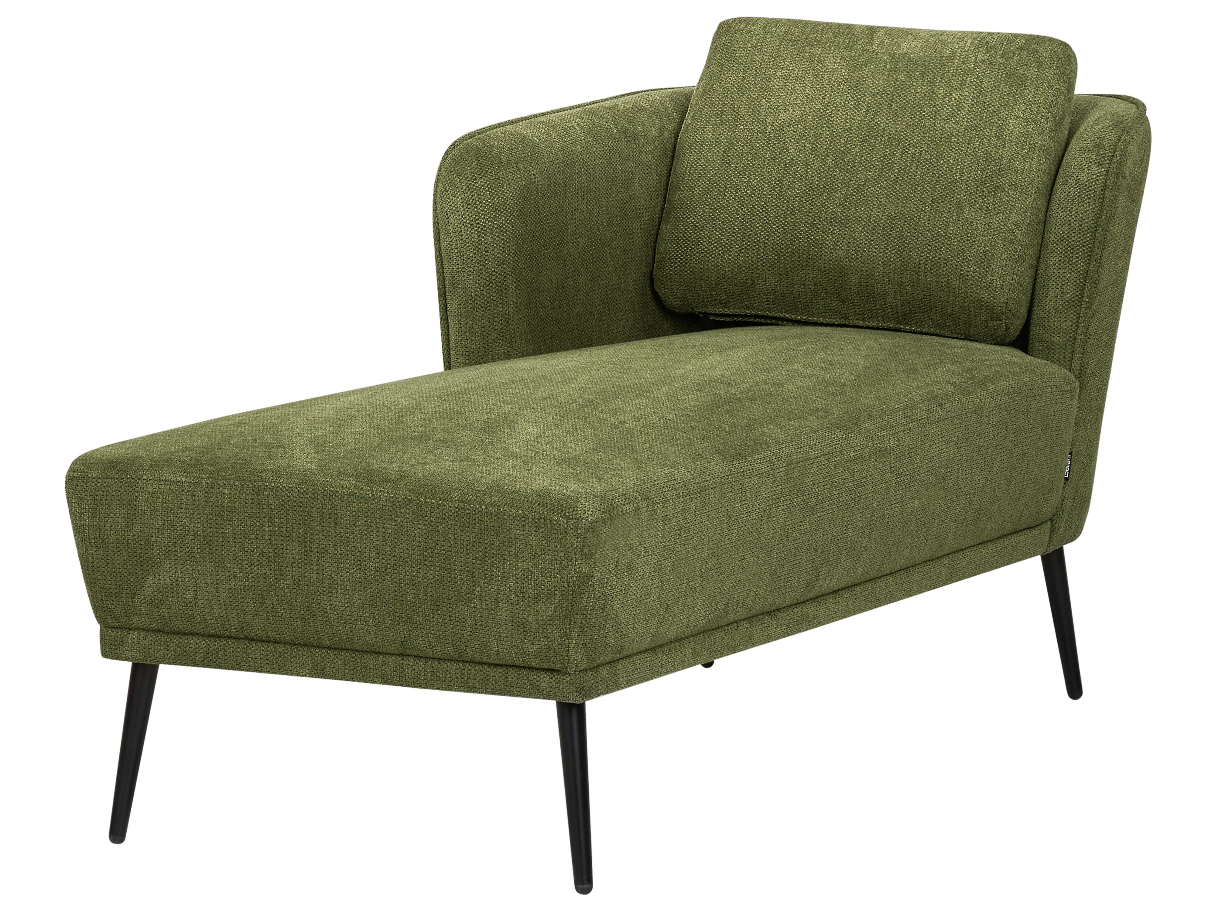 Rechtszijdige chaise longue ARTHEZE Stof Donkergroen