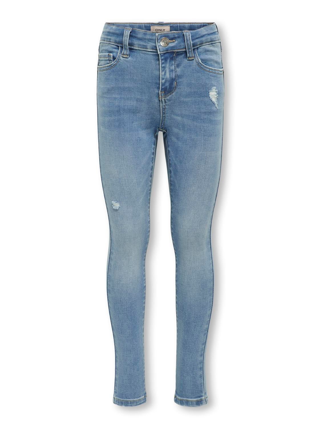 KOGROSE Hohe Taille Skinny Fit Jeans Light Blue Denim