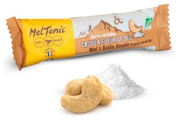Barre céréales énergétique Bio Meltonic Cajou/Fleur de sel - 30g
