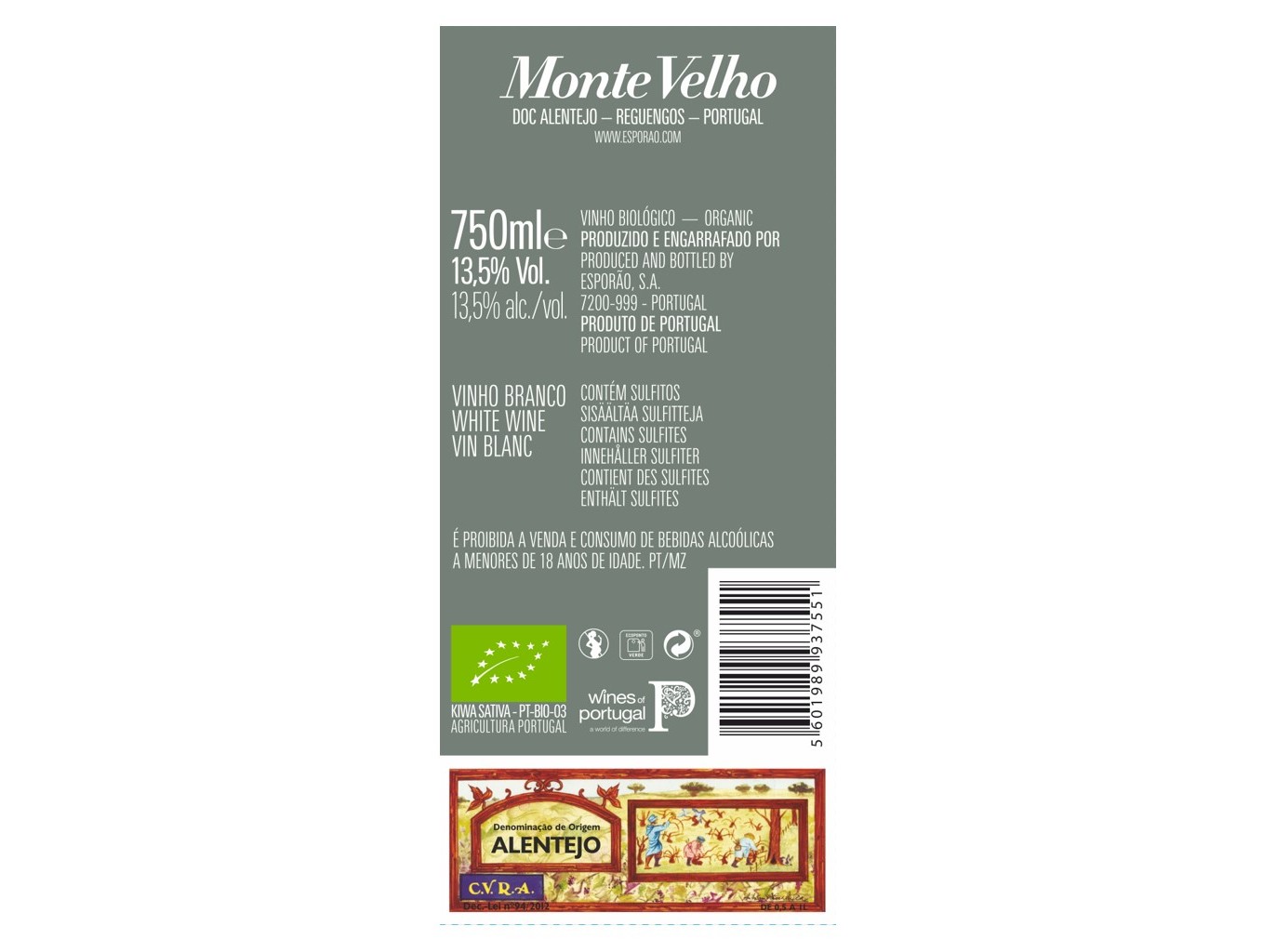 VINHO BRANCO ESPORÃO MONTE VELHO BIO 0.75L