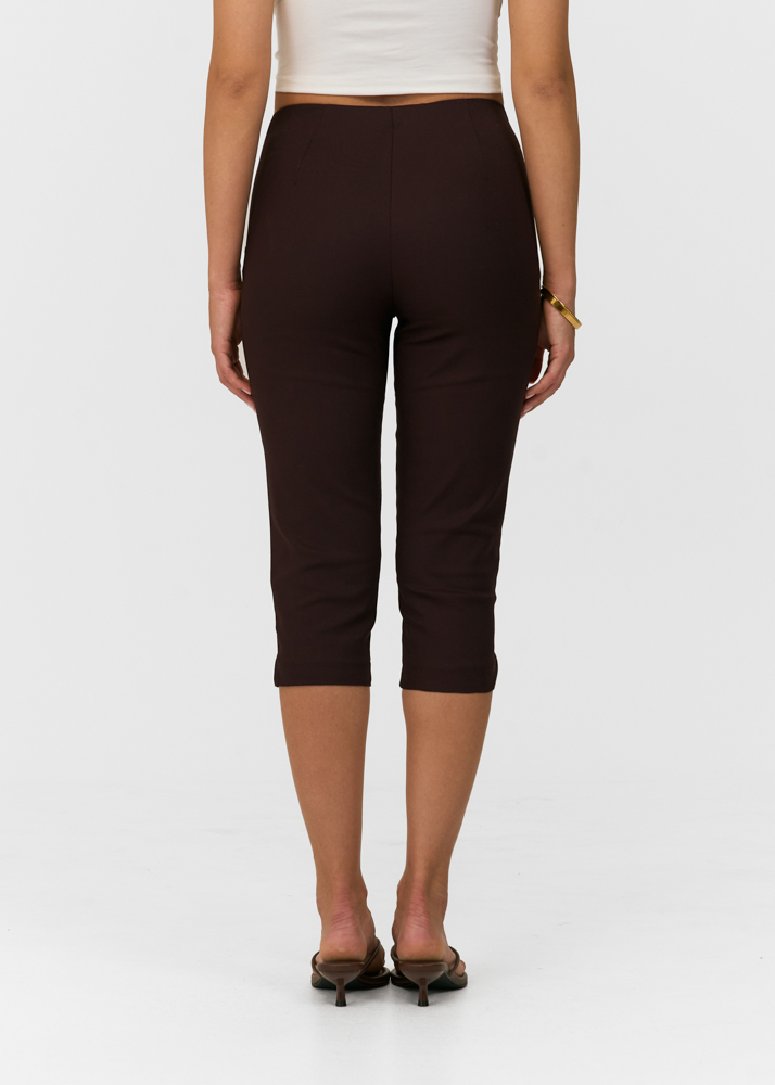 Noa capri broek donker bruin