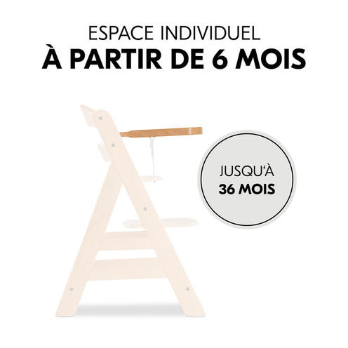 Tablette pour chaise haute Alpha+ - Bois - HAUCK