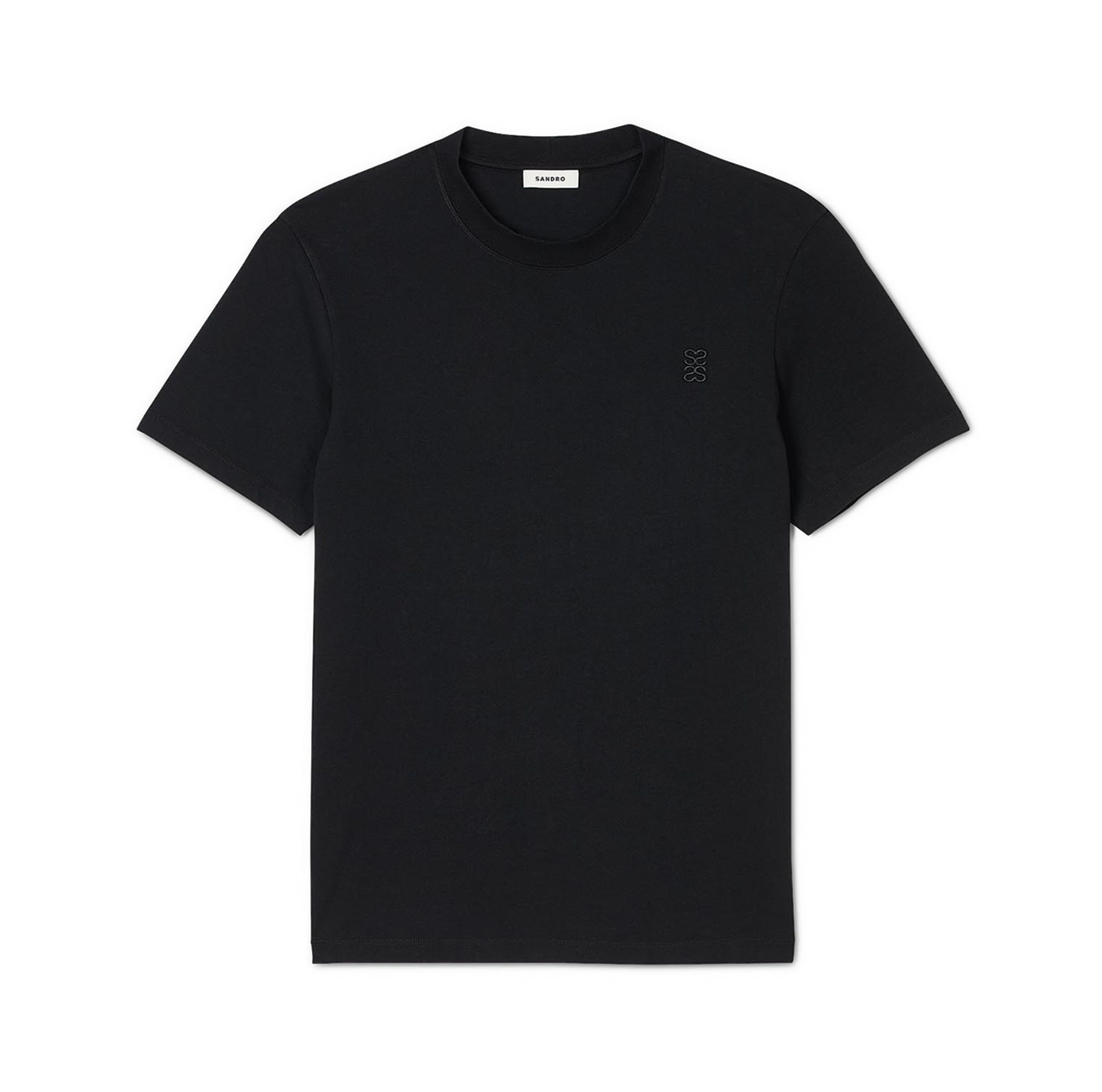 Tee-shirt col rond en coton | Noir