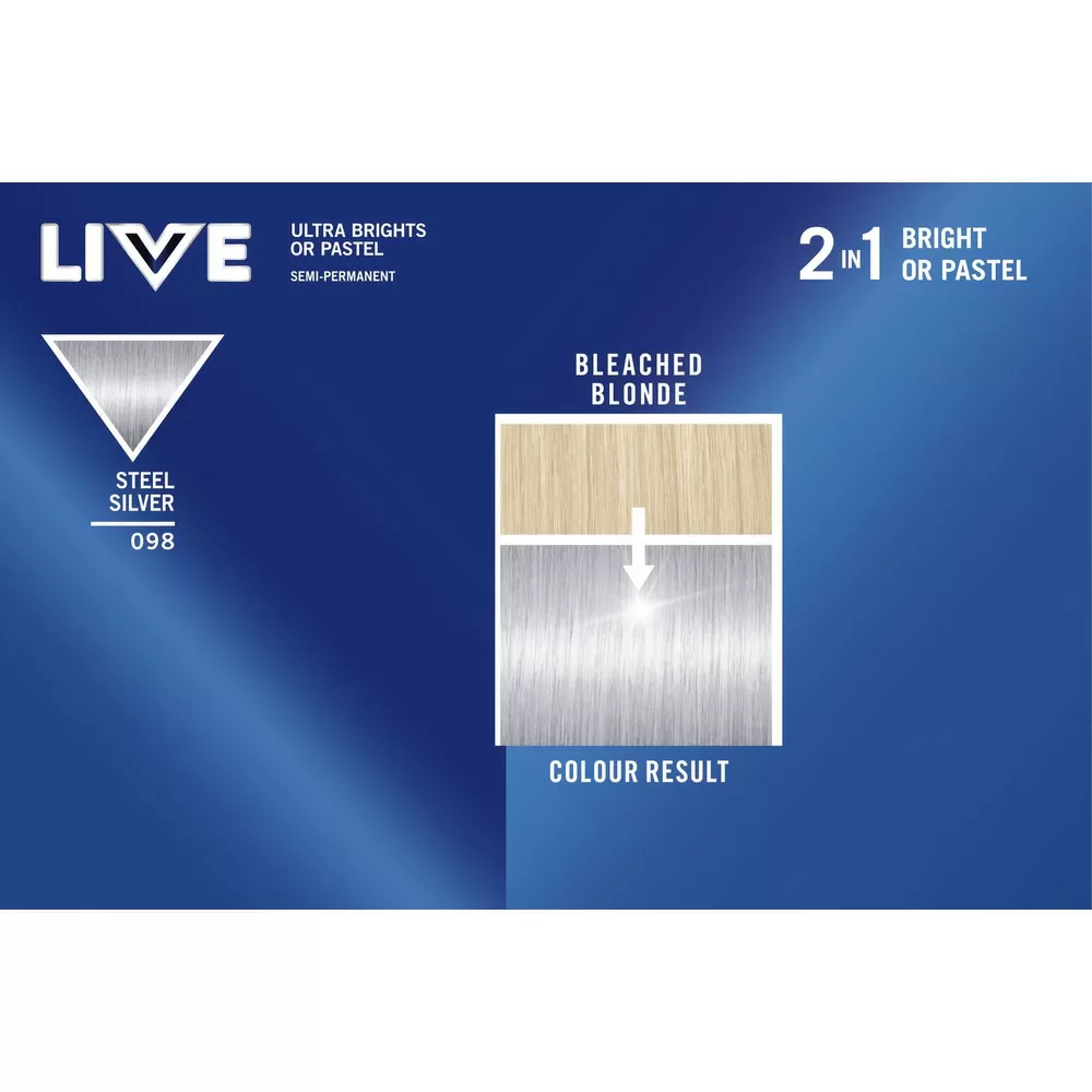 Schwarzkopf Live Ultra Brights 98 Steel Silver