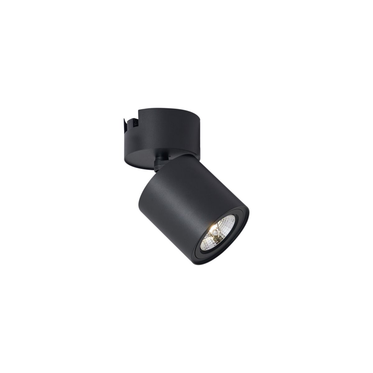 Moderne spot zwart voor railsysteem 1-fase GU10 70mm - Iconic Roto