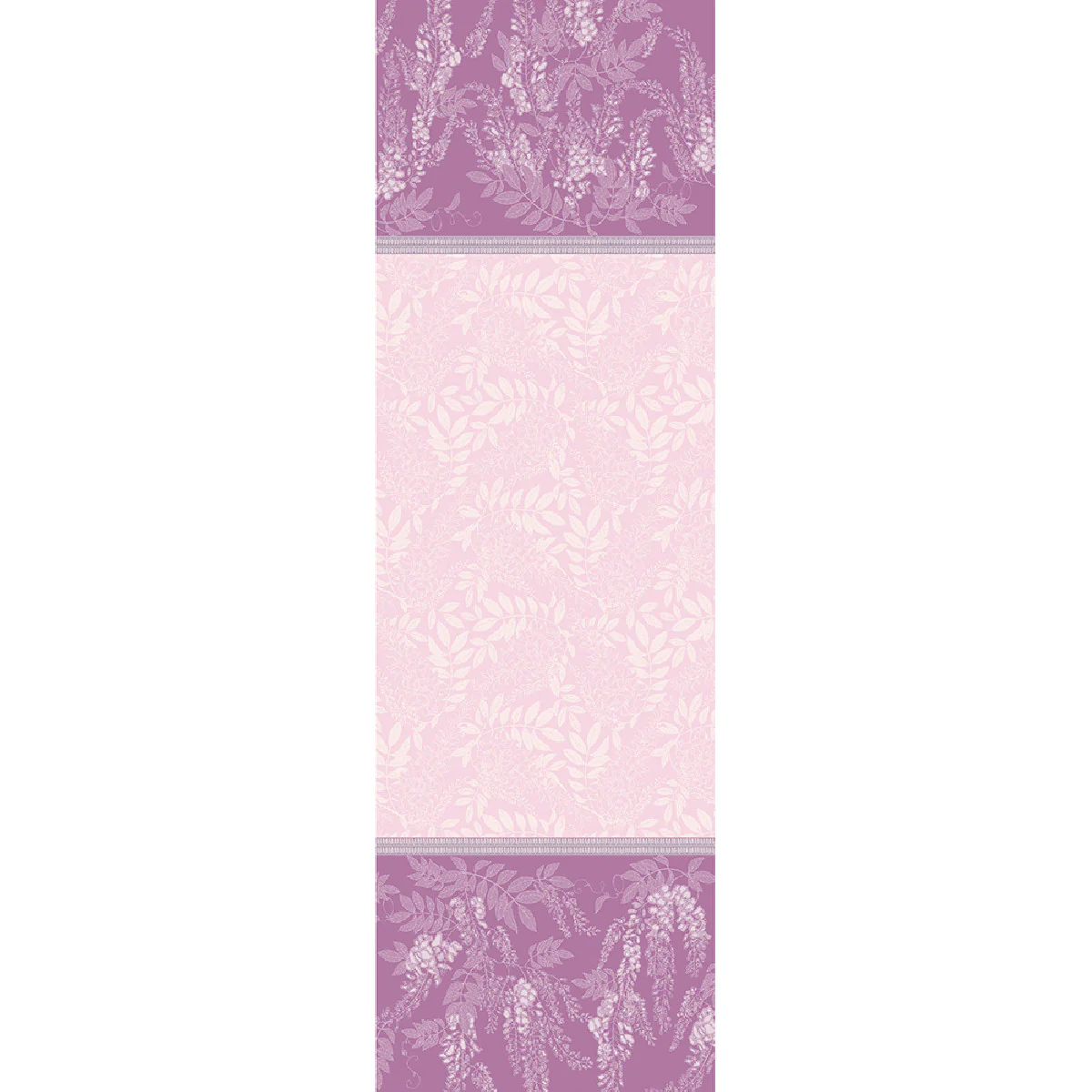 Chemin de table antitache déperlant pur coton violet 174X54 Garnier Th