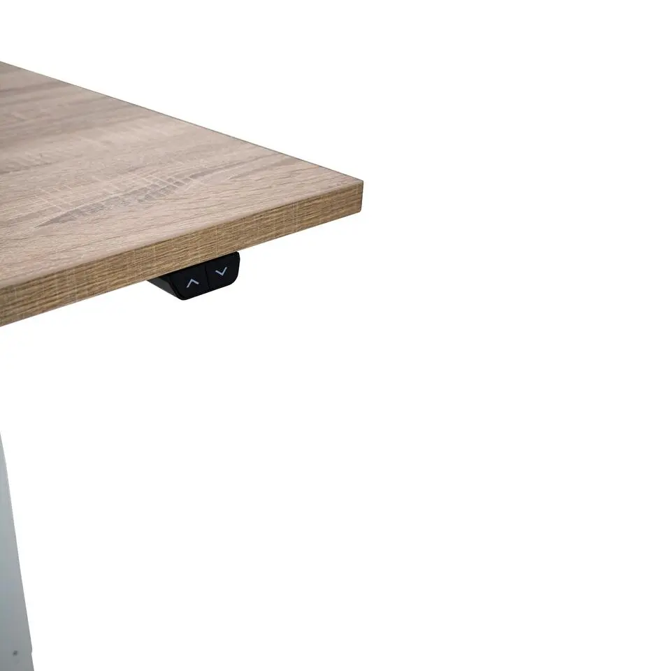 MRC EASY elektrisch ARBO zit-sta bureau - 160x80cm - wit - midden eiken