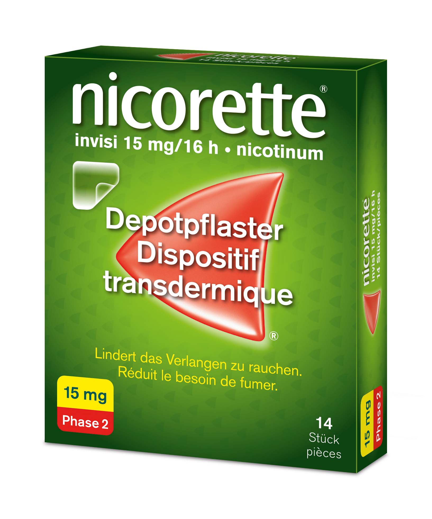 NICORETTE Invisi Patch Matrixpfl 15 mg/16h 14 Stk