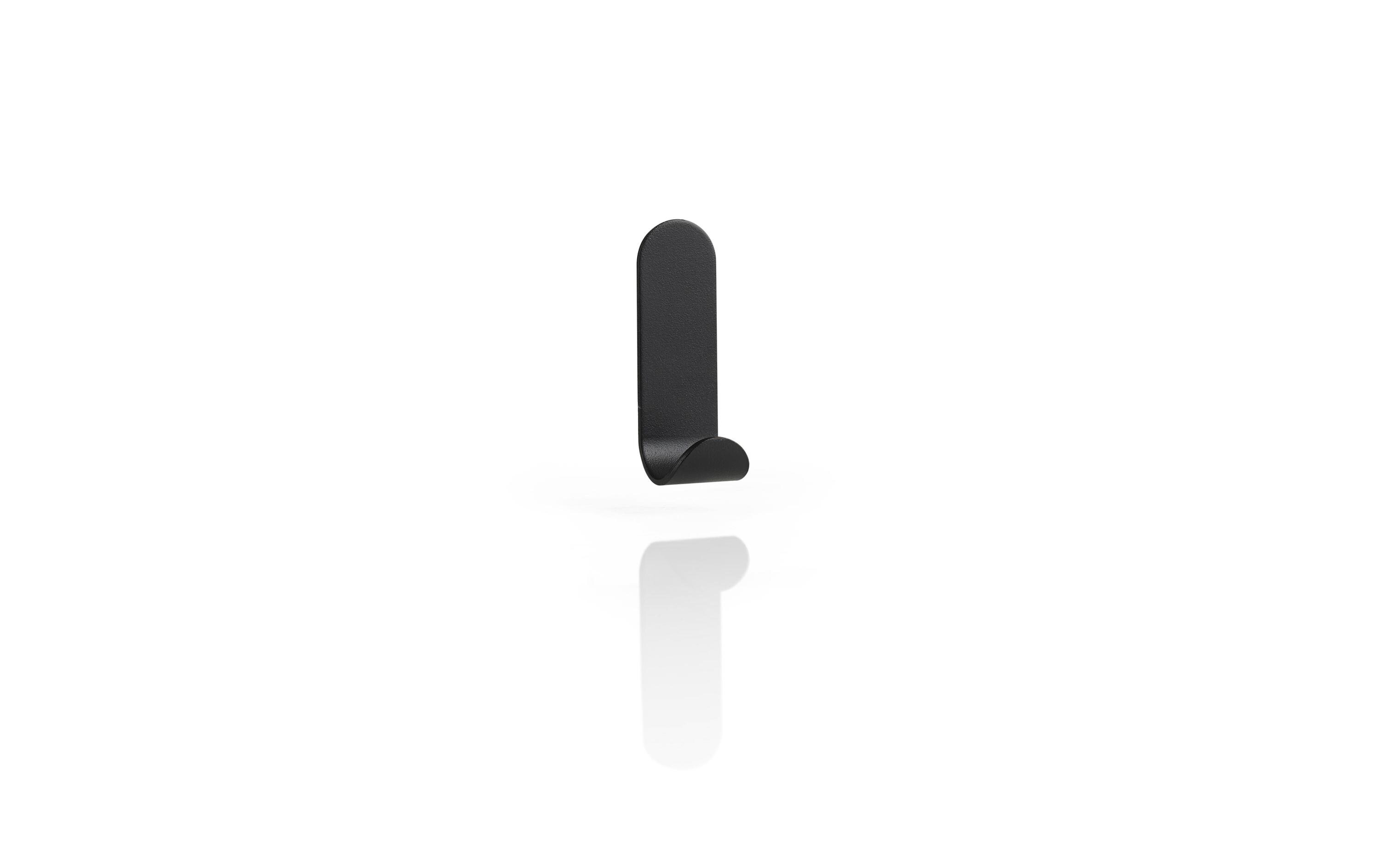 Wandhaken 7,5 cm, SchwarzWandhaken aus Edelstahl, Schwarz