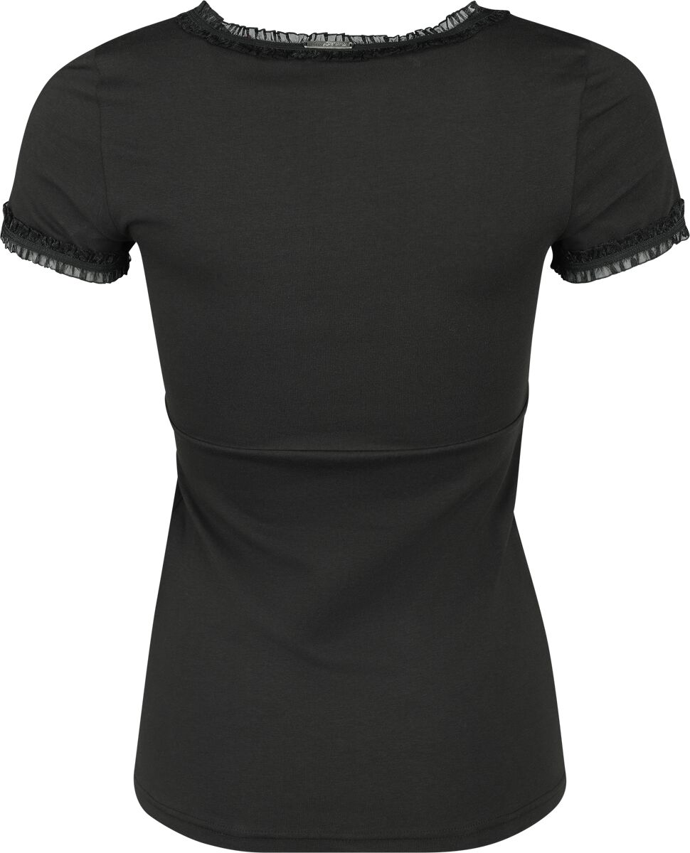Bow On Black Shirt | Pussy Deluxe T-Shirt Manches courtes