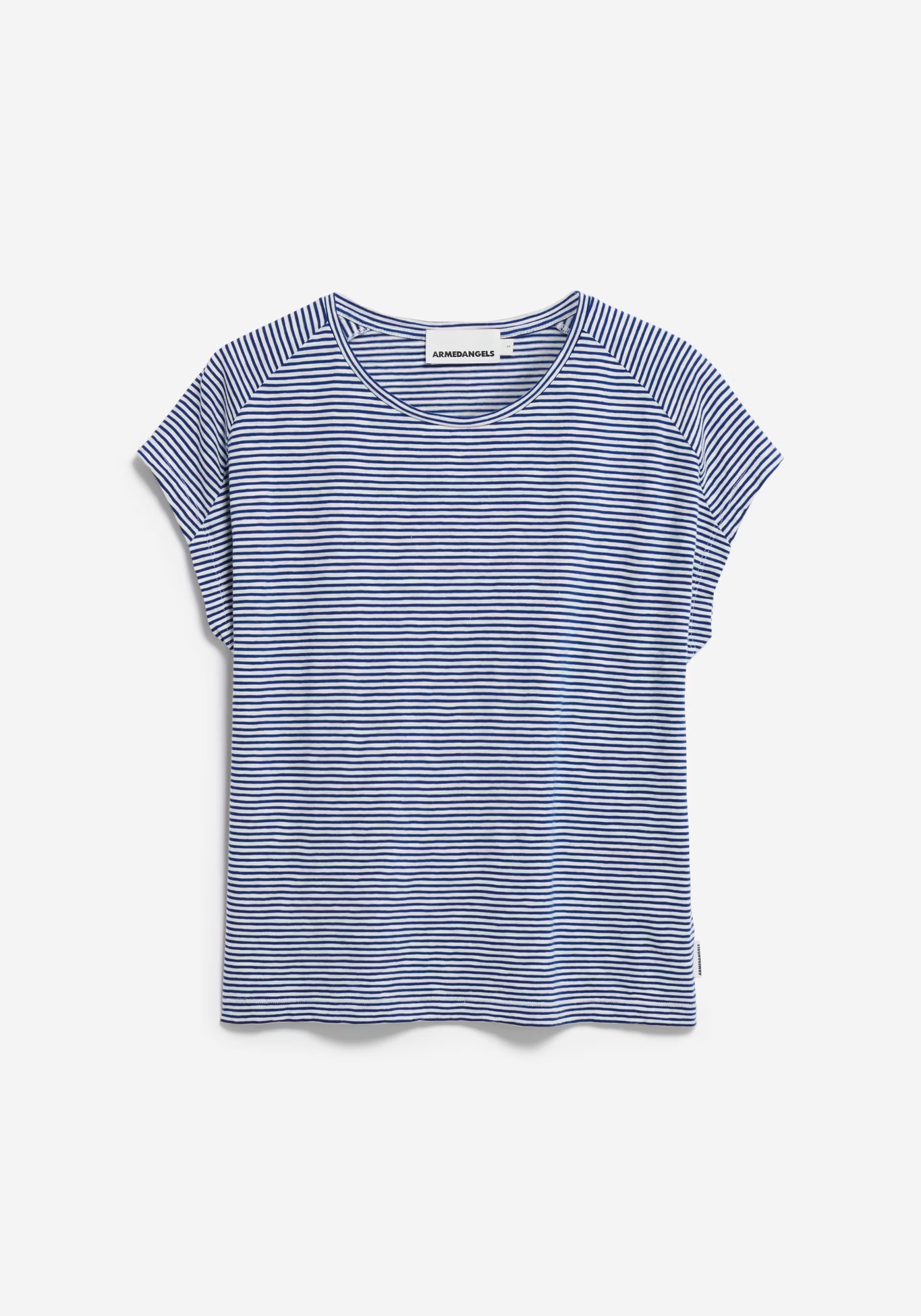 Armedangels T-Shirt Oneliaa Lovely Stripes Oatmilk-Lapis Blue