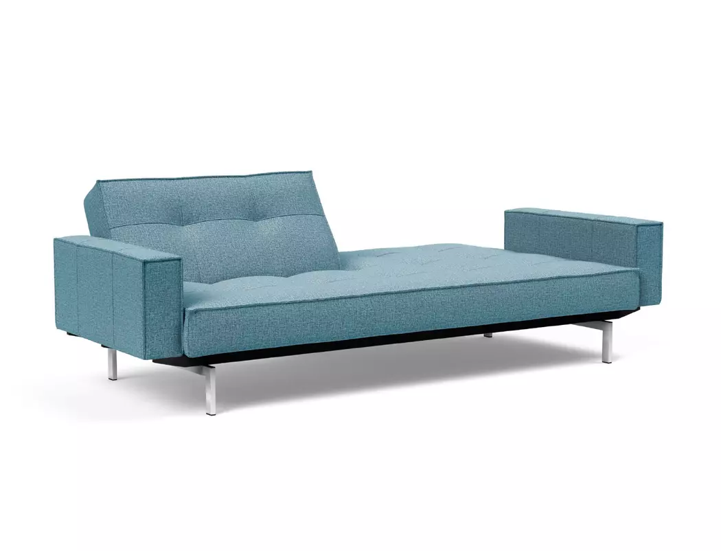 Schlafsofa mit Armlehnen Splitback Chrom