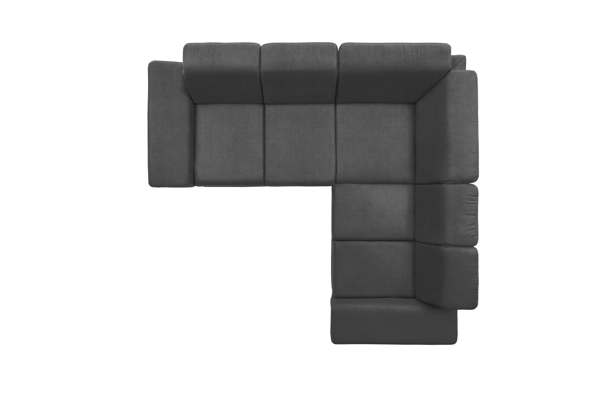 polsterpower Boxspringsofa - Miro grau - Basismodell - rechts