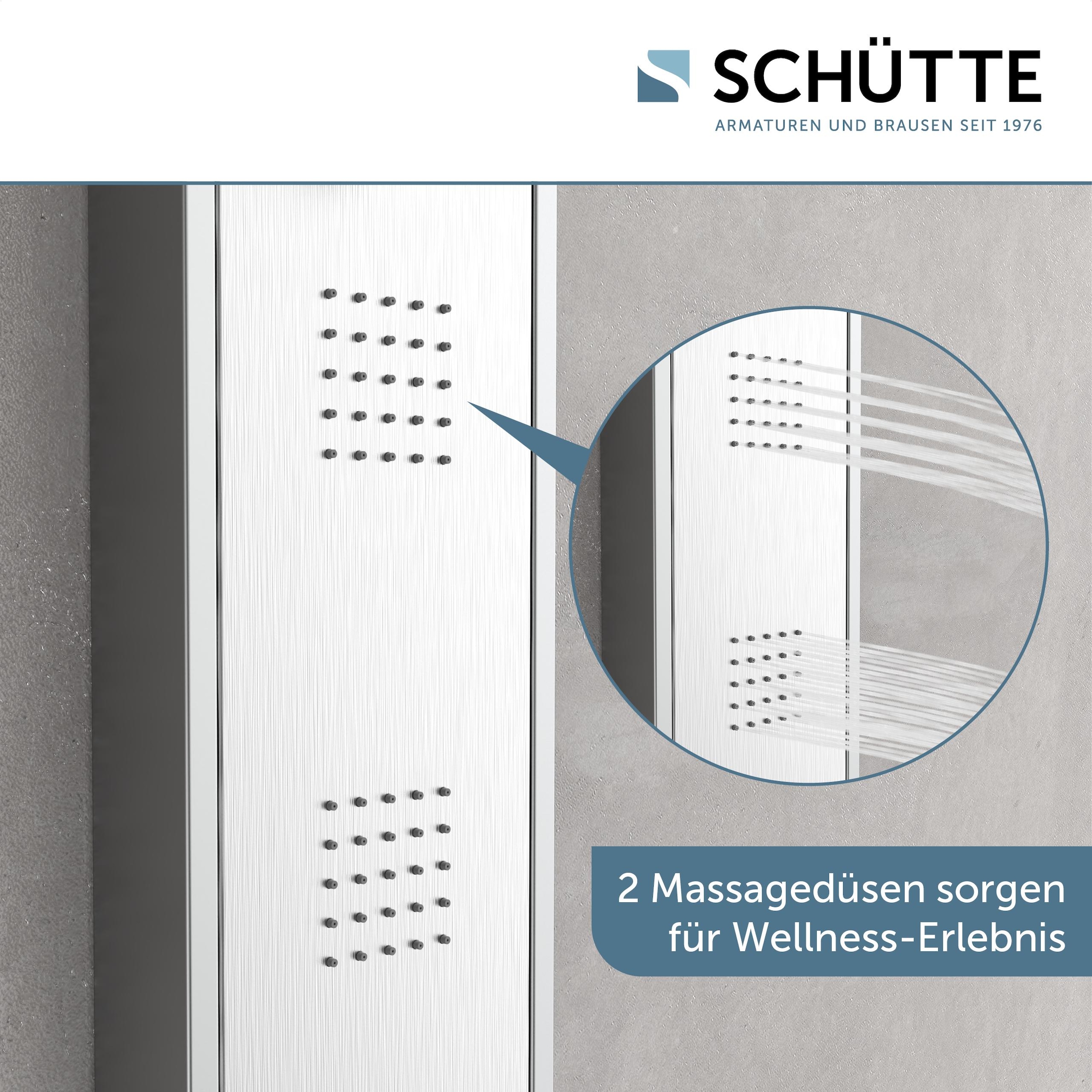 Schütte Duschsäule »TAHITI« 2 Massage-Düsen, Antikalk-Noppen, Edelstahl, Wellness-Kopfbrause