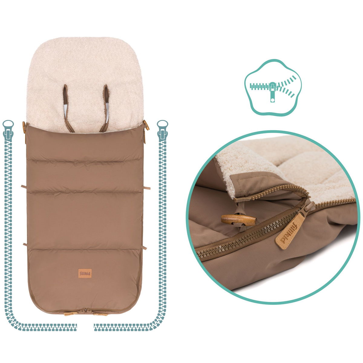 fillikidfillikid   Fusssack Kinley Teddy taupe