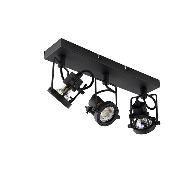 Smart spot zwart 3-lichts incl. Wifi GU10 - Suplux