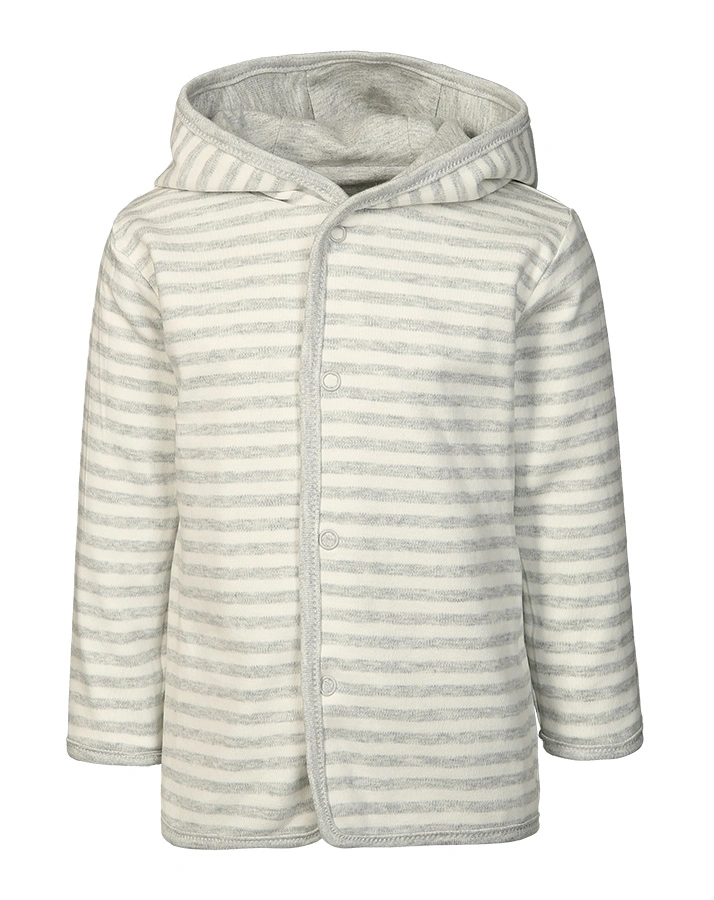 Strickjacke INFINITY zum Wenden in grau melange