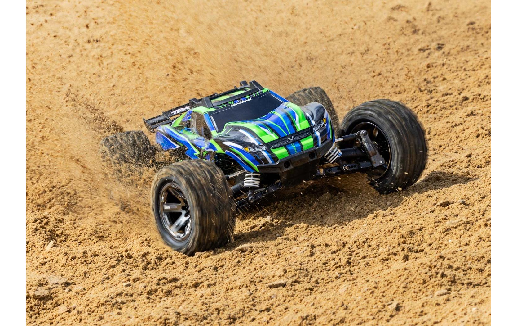 Stadium Truck Rustler 4x4 VXL Grün, ARTR, 1:10<br>4WD Stadium Truck mit Velineon VXL-3S Brushless Antrieb