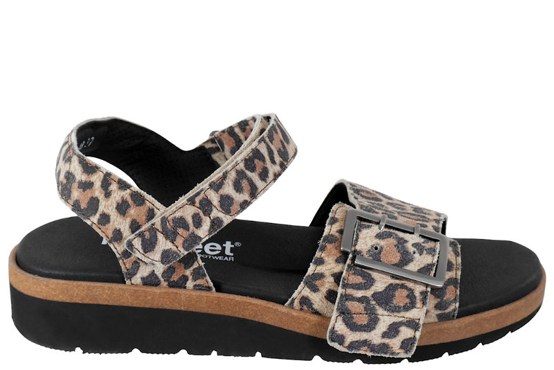 NEW FEET SANDAL MED LEOPARD PRINT