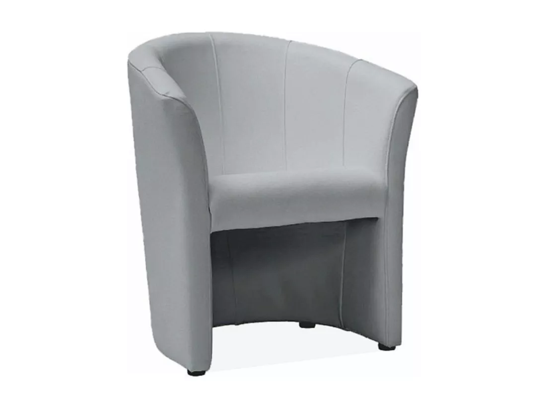 Fauteuil cabriolet confort écocuir gris Tisso