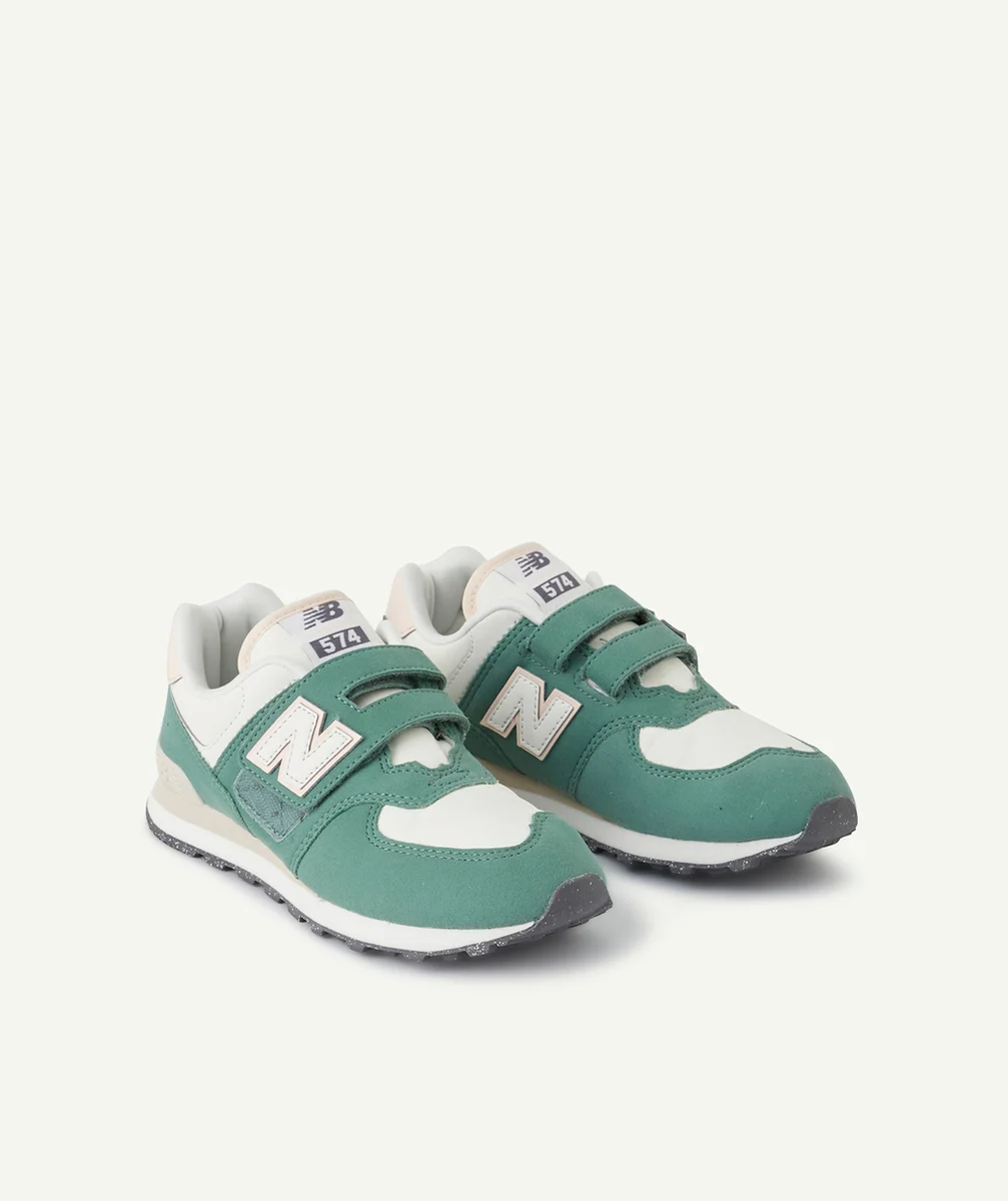 NEW BALANCEBASKETS À SCRATCHS 574 ROSES ET VERTES