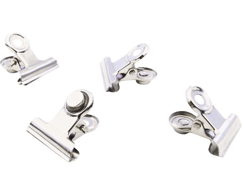 Magnetische clip mini-graffiti set van 4, verchroomd