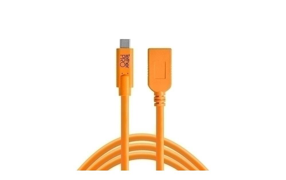 Kabel TetherPro USB-C zu USB-A Female, 4.6m OrangeUSB-C zu USB-A Anschlusskabel