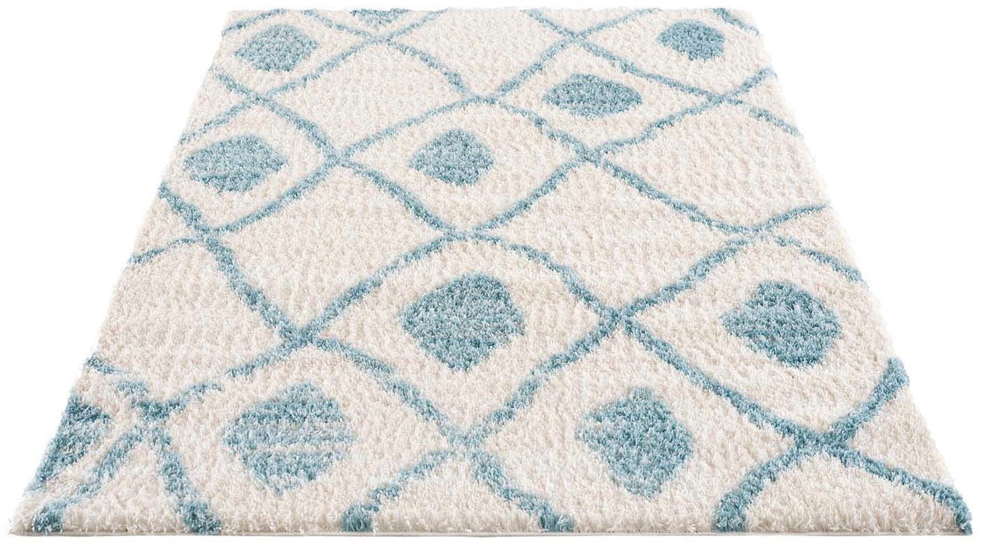Carpet City Hochflor-Teppich »Pulpy 563« rechteckig 30 mm Höhe besonders weich, Ethno Look, ideal für Wohnzimmer & Schlafzimmer