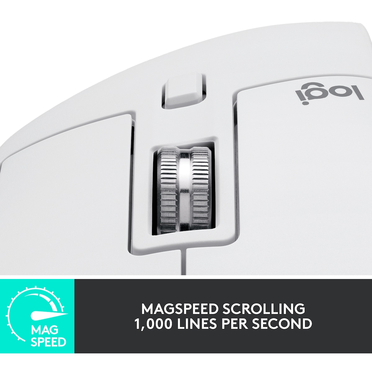 Logitech MX Master 3S trådløs mus (pale grey)