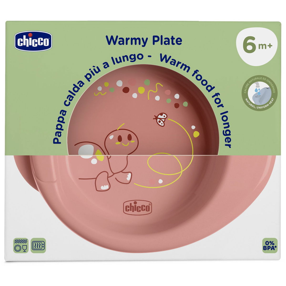 ChiccoChicco   Warmhalteteller Warmy 6m+ rosa