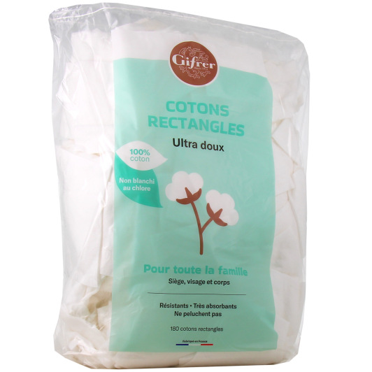 Rectangles de coton Gifrer x180