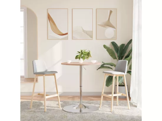 Table de bar Ø60x89,5 cm bois massif de chêne