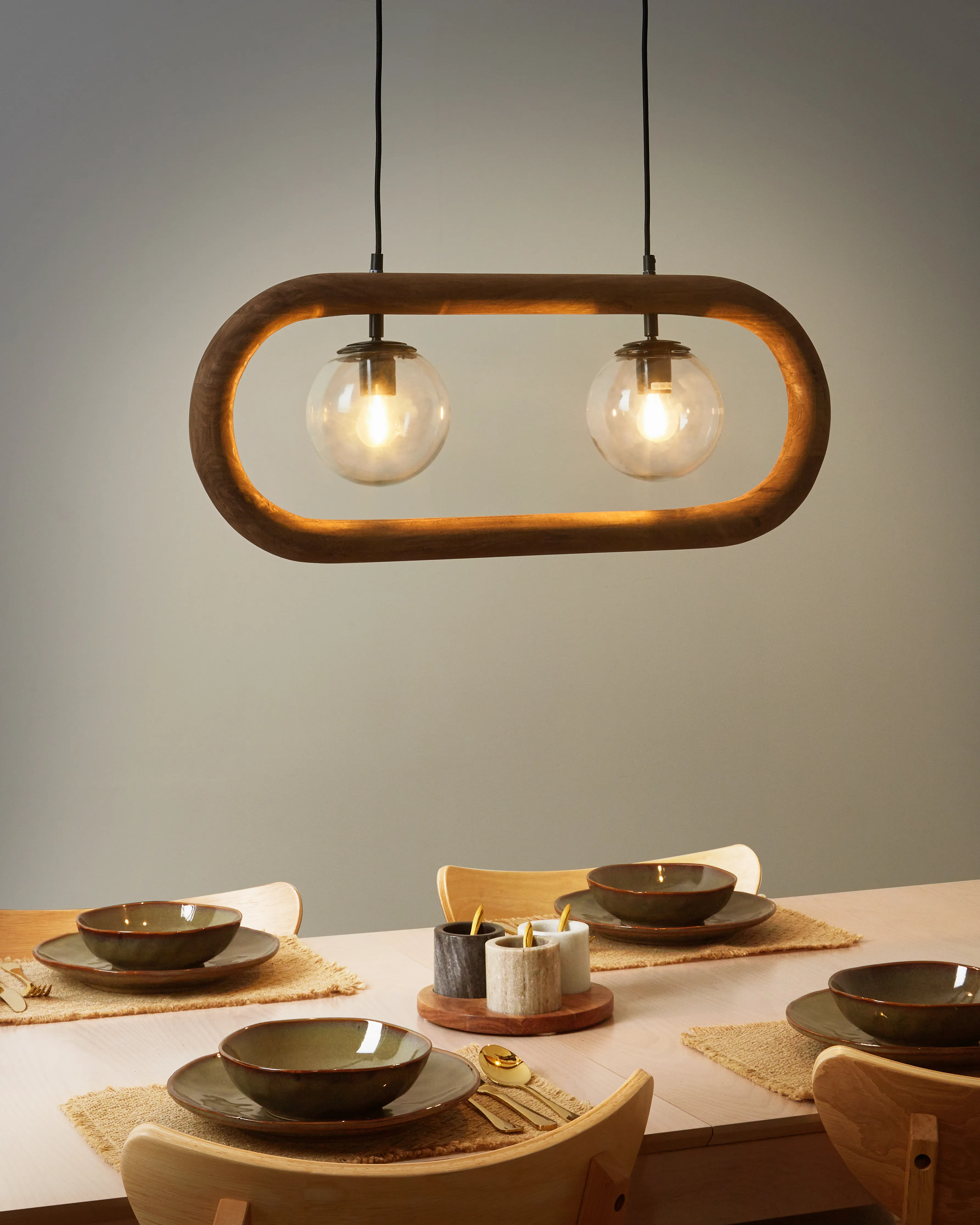 Hanglamp AYENSU Mangohout Donkerbruin