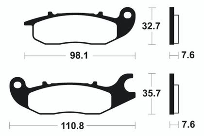 Plaquettes de freins Tecnium Scooter organique - ME297