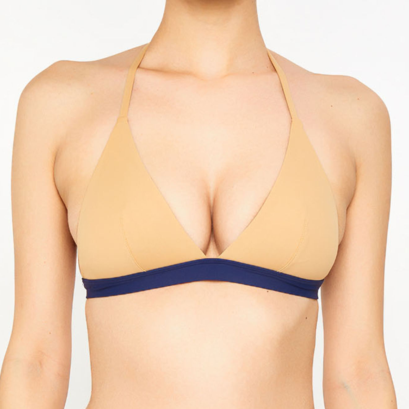 Iodus Haut de maillot de bain Isasi beige/bleu marine
