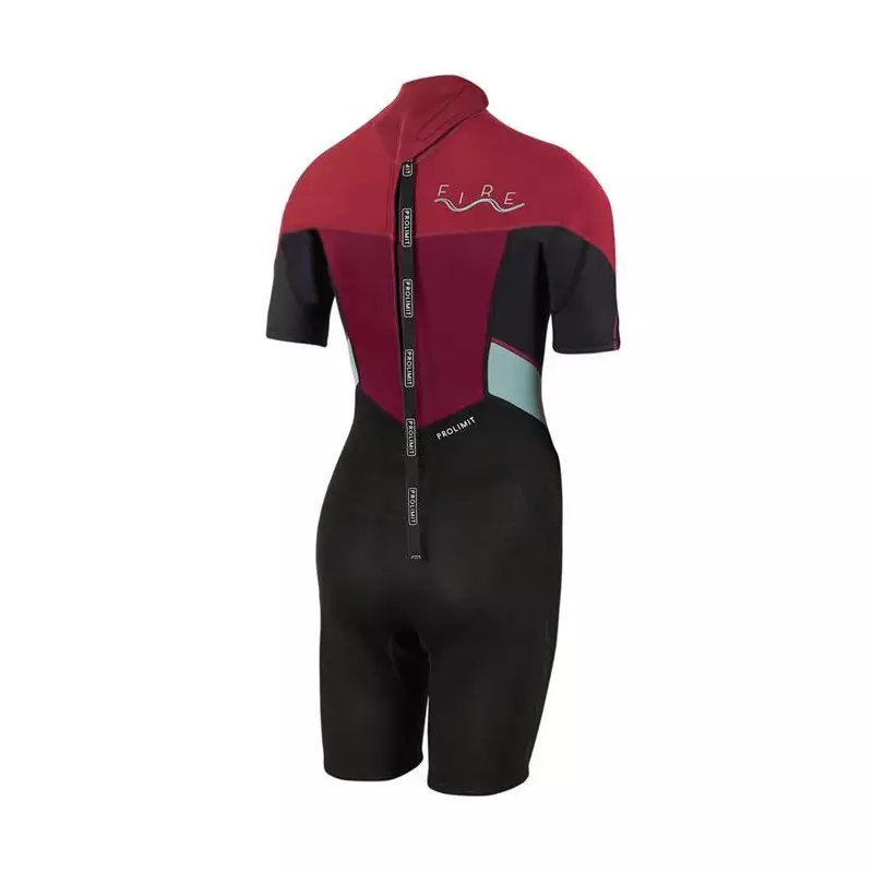 Combinaison shorty femme PROLIMIT Fire Backzip 2/2 Q-lining FL Black/Wine