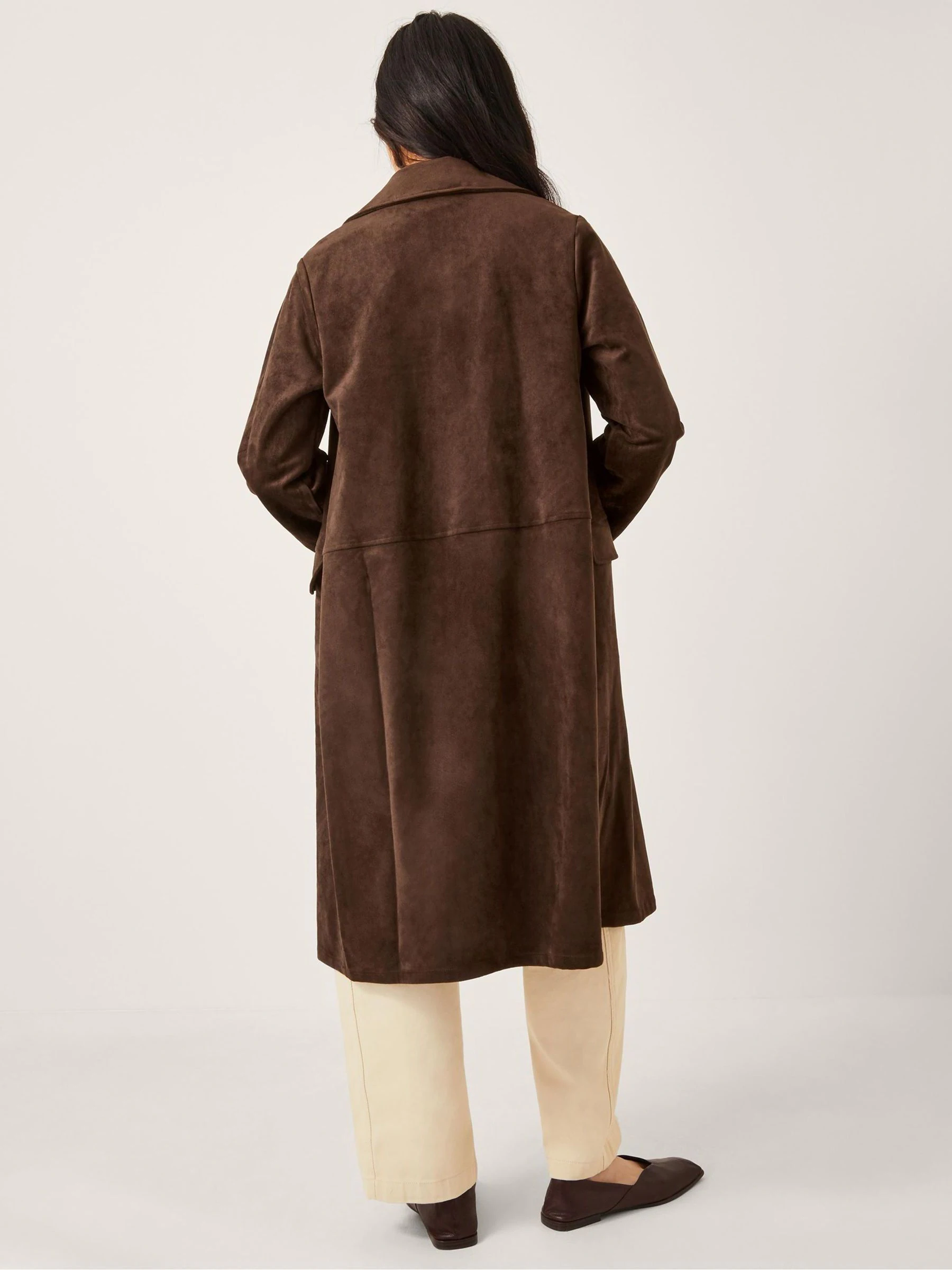Monsoon Tove trenchcoat van imitatiesuède