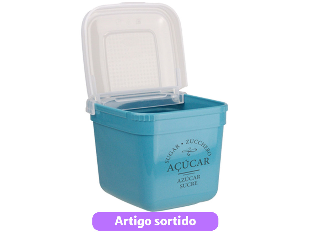 AÇUCAREIRO COM TAMPA BASCULANTE CODIL COLORS 0.9L