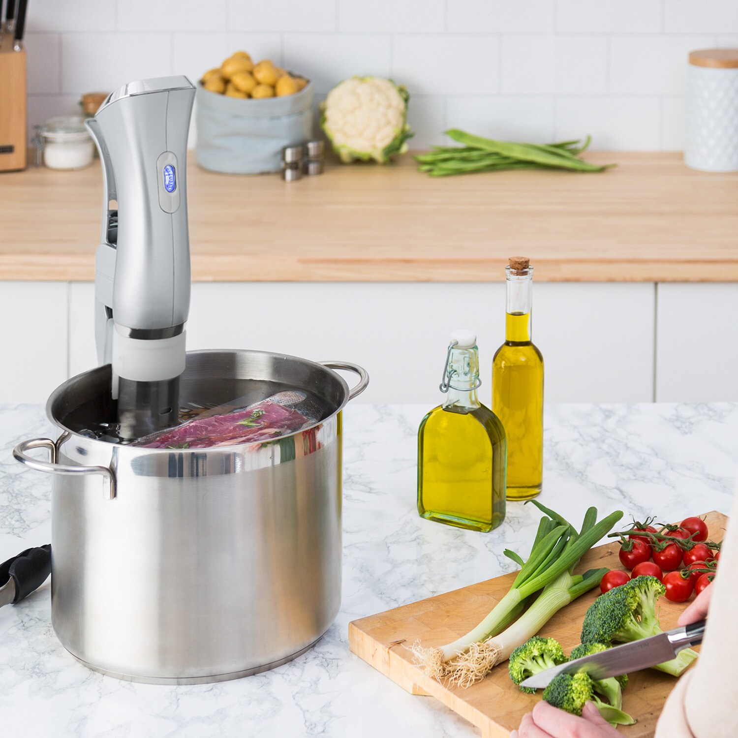 Quickstick Sous Vide Garer Thermostat: 50-95 °C für 20 L Edelstahl Silber