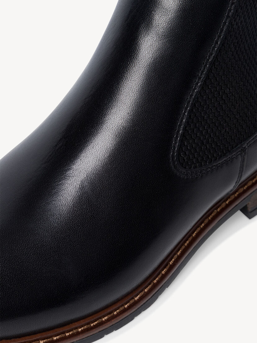 Leren Chelseaboot - zwart