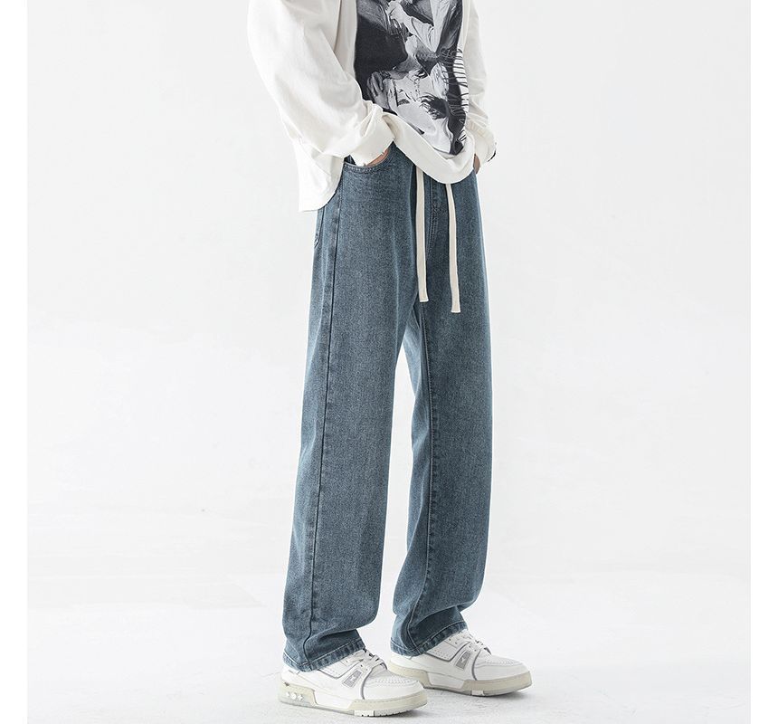 Deepwood - Mid Rise Wide Leg Jeans