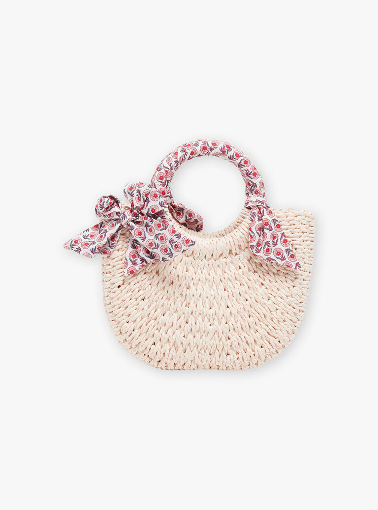Sac besace écru en paille