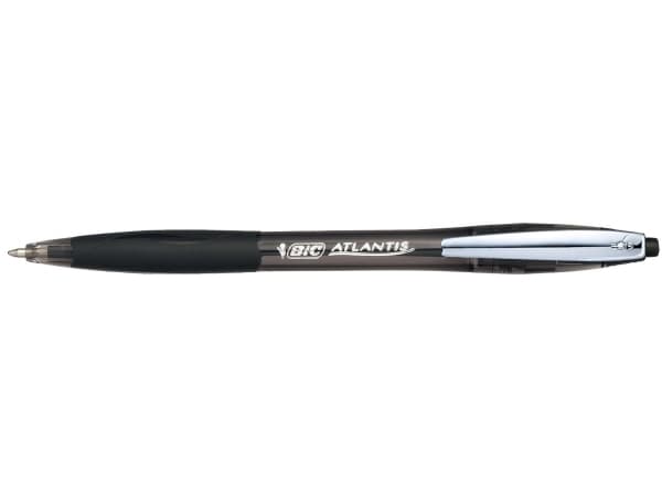 BIC ATLANTIS Soft - Kulepenn - svart - oljebasert blekk - 1 mm - medium - retraktil (1 stk.)