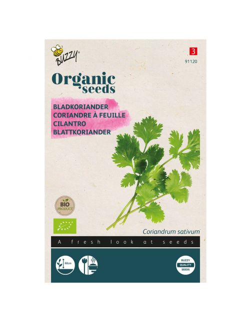 Buzzy Organic Koriander (Bladkoriander) - Bio - Kruidenzaden - 3 g