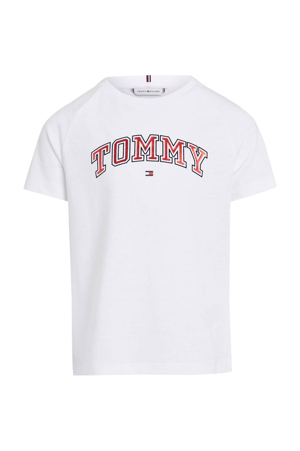 Tommy Hilfiger T-shirt met logo wit/rood